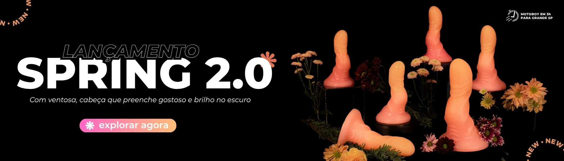 Banner Lançamento Dildo com Ventosa Spring 2.0