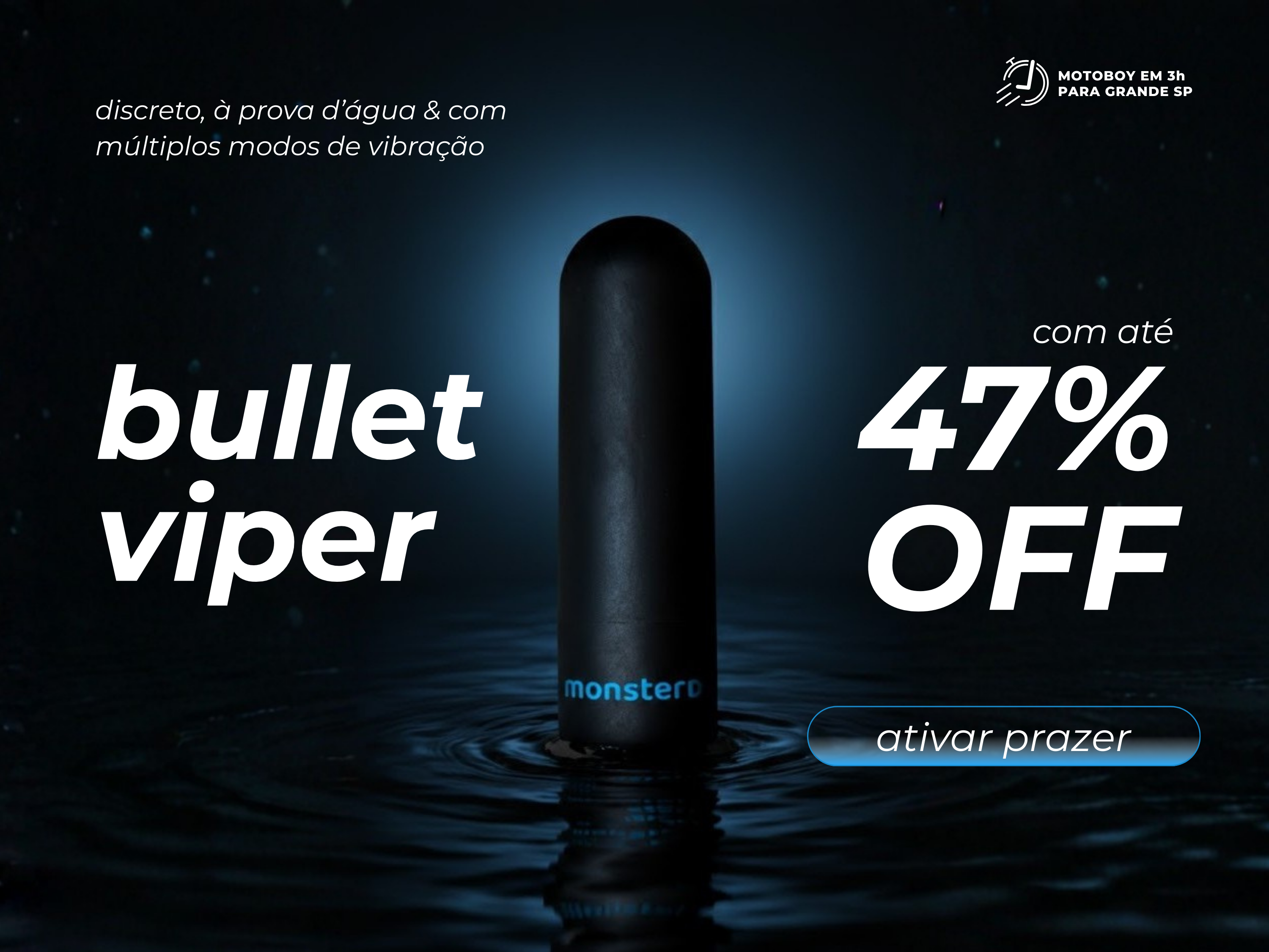 Banner Promoção vibrador bullet viper MonsterD